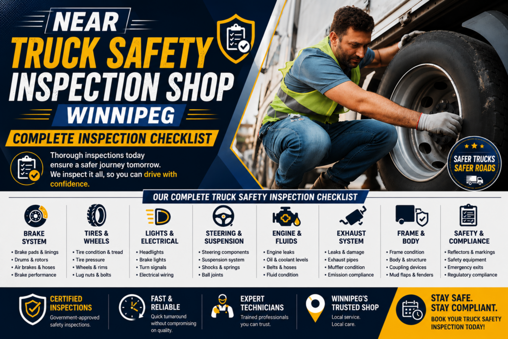 Vehicle safety inspection Winnipeg checklist at Akal Truck & Trailer Centre Inc.
