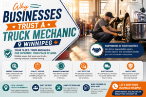Commercial fleet truck maintenance Winnipeg by expert mechanics at Akal Truck & Trailer Centre Inc.