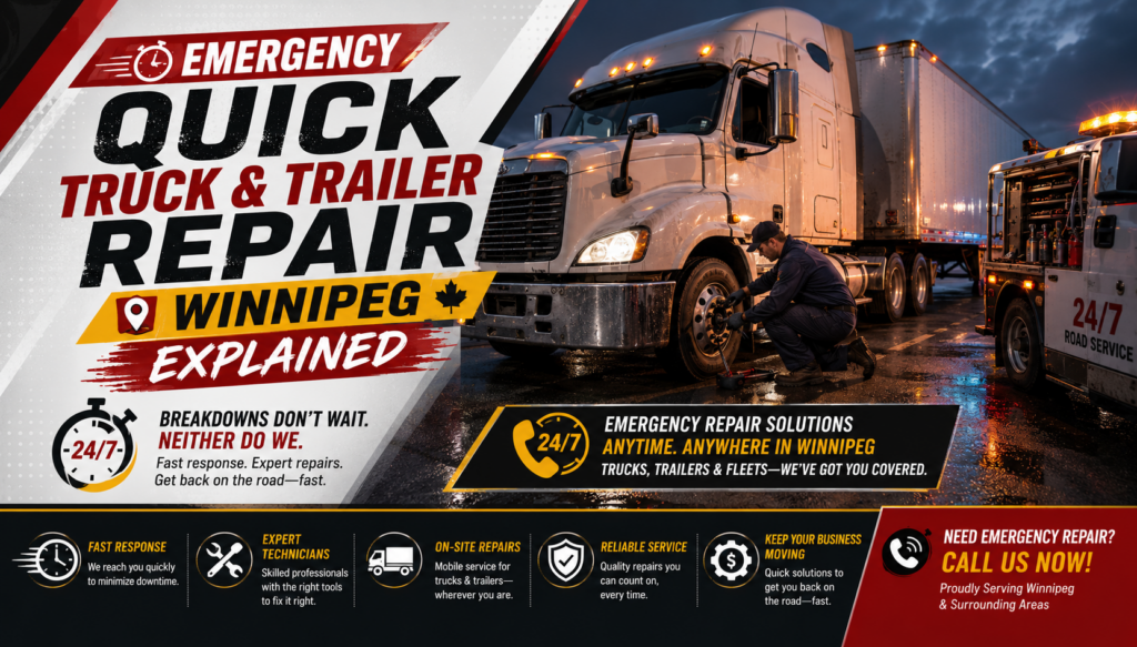 Truck roadside assistance Winnipeg for emergency truck repair