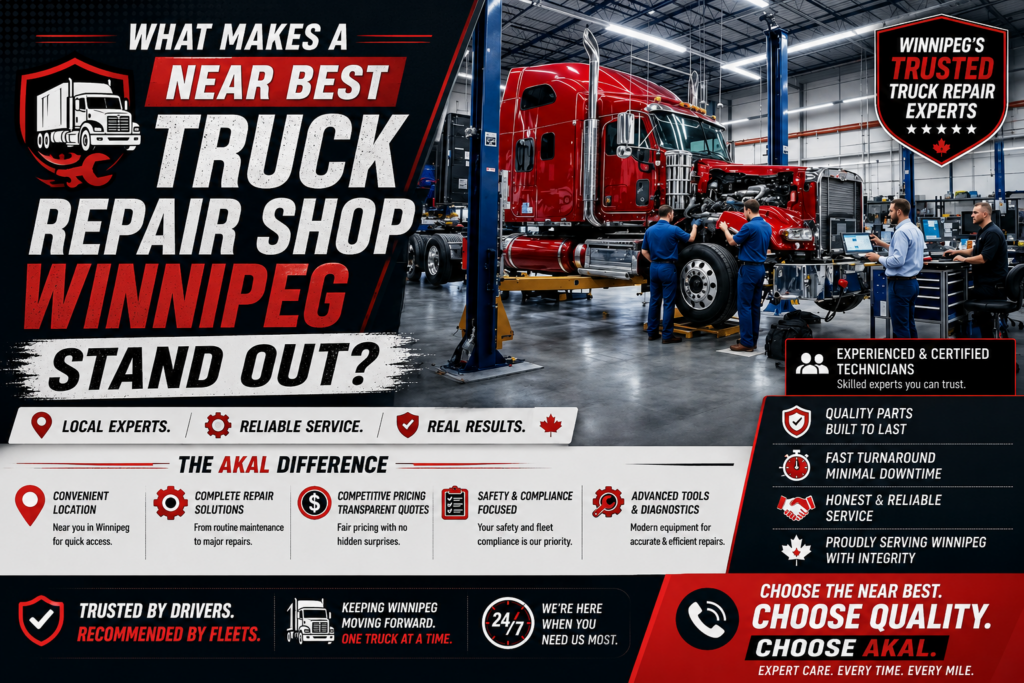 Truck maintenance Winnipeg performed by experienced mechanics at Akal Truck & Trailer Centre Inc.