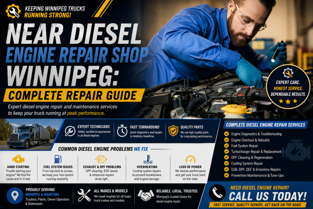 Diesel engine smoke diagnosis Winnipeg for commercial trucks