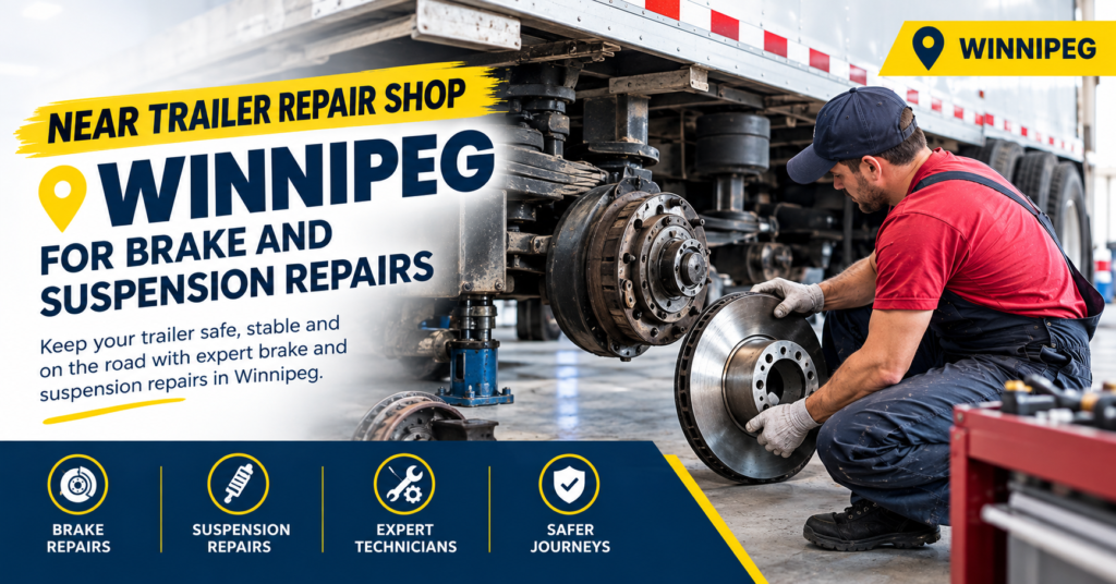 Semi trailer brake service Winnipeg for brake and suspension repairs