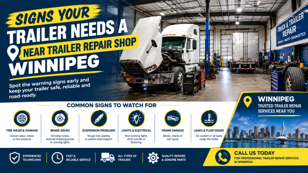 Trailer air leak repair Winnipeg for commercial trailers