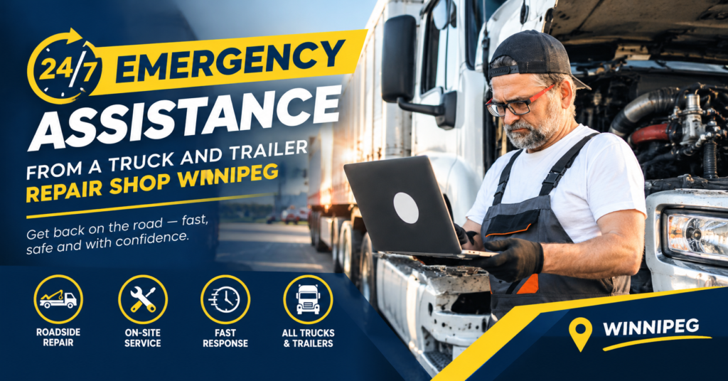 Trailer breakdown service Winnipeg for emergency truck and trailer repair