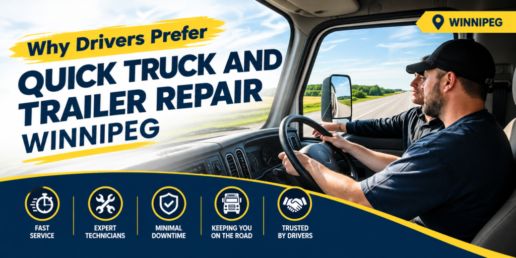 Truck repair for owner operators Winnipeg at a professional truck and trailer repair shop