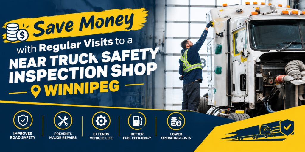 Fleet truck maintenance Winnipeg at a professional truck safety inspection shop