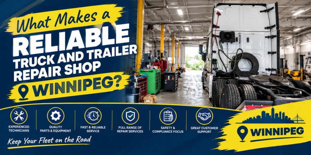 Signs of a reliable truck repair shop offering professional truck and trailer repair in Winnipeg