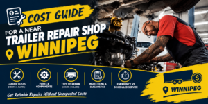 Trailer repair price guide Winnipeg showing professional trailer inspection and repair services