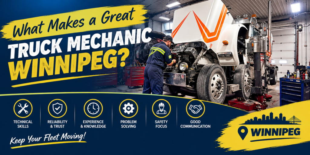 Truck mechanic troubleshooting skills for diagnosing heavy-duty truck problems in Winnipeg